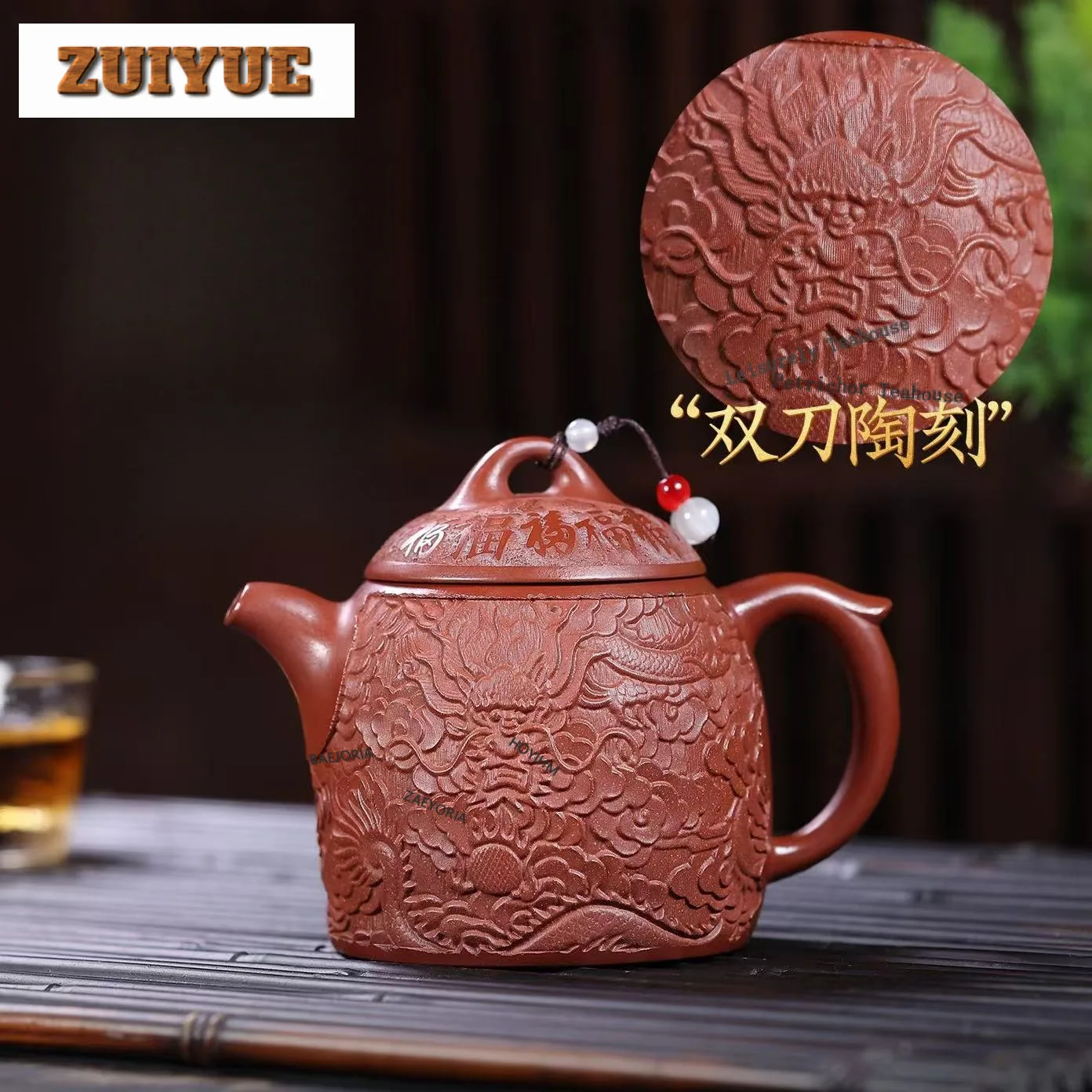 270ml Kreative Yixing Lila Ton-Teekannen Handgefertigter Qin Quan Topf aus Roh-Erz Dahongpao Schlamm-Kessel Chinesisches Zisha Teeservice