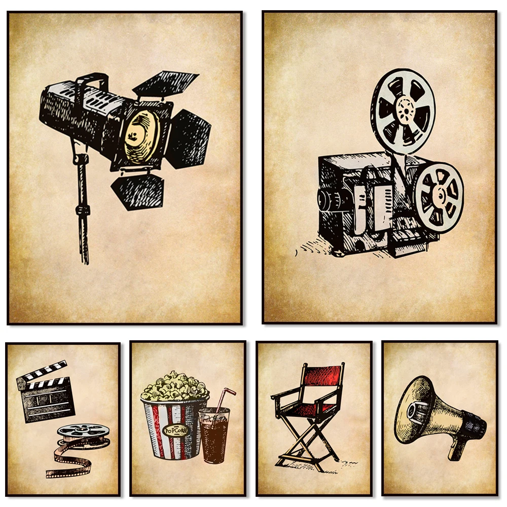 

Movie night decoration, movie theater decoration, best sellers, movie gifts, spotlights, movie set print posters