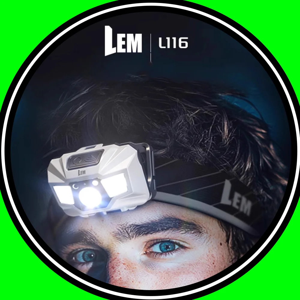 

LEM L115/L116 Powerful Headlamp Outdoor Climbing Head Lamp Flashlight 1200mAh/1000mAh 800LM/650LM Rechargeable Fishing Headtorch
