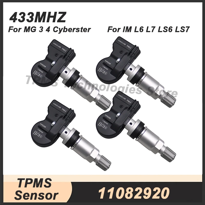 Image of 4 Stück TPMS-Sensor 11082920 Reifendrucksensor für MG Cyberster MULAN MG3 MG4 SAIC H5 IM LS7 433MHZ