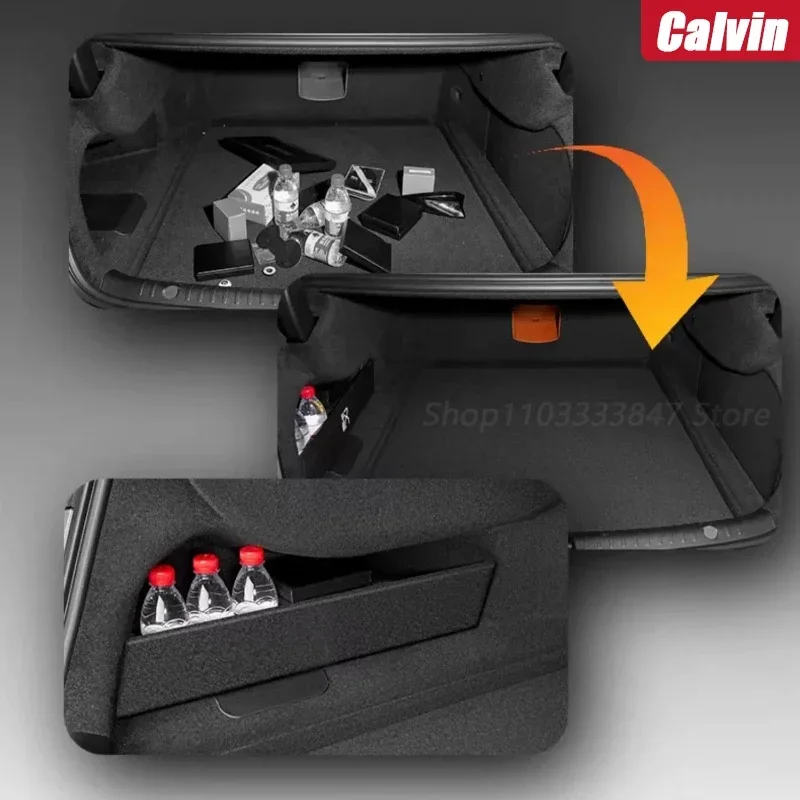 For BYD Han DM-i/EV/DM Car Trunk Storage Baffle Trunk Side Storage Organizer Board Both Side Car Interior Refit Accessories