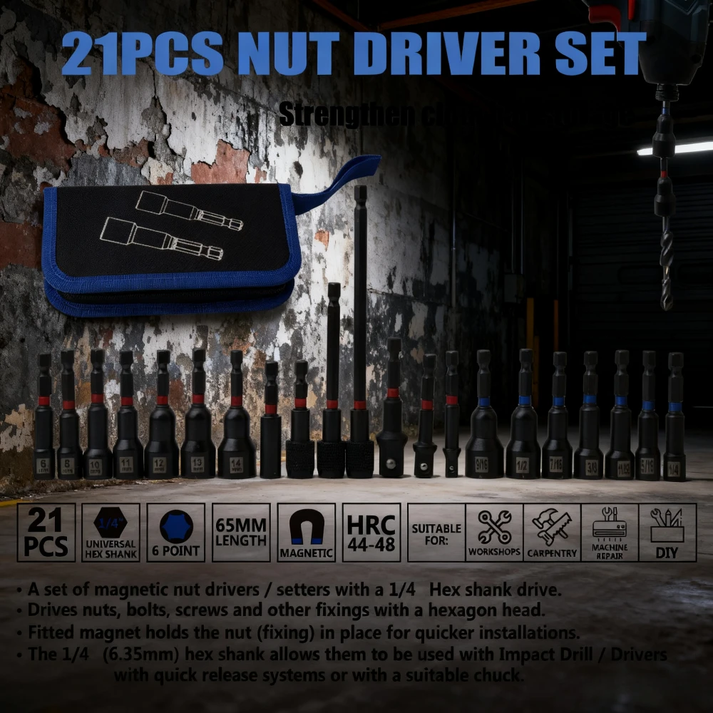 

Автомобильный комплект прочных магнитных рукавов, британский метрический комбинированный размер, комплект рукавов с гайками