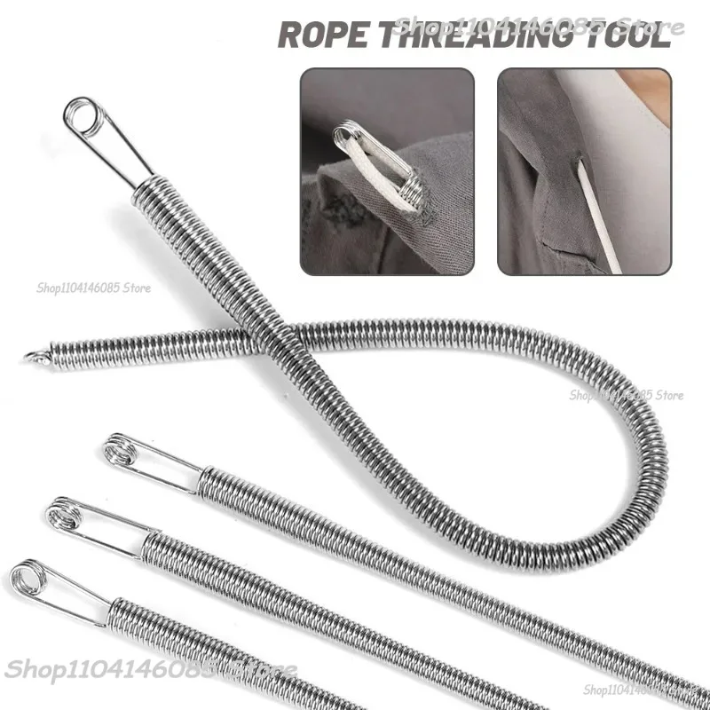 Flexible Spring Drawstring Threader Tool Durable Labor Saving Needle Threader for Pants Waistband Sewing DIY Craft Accessories