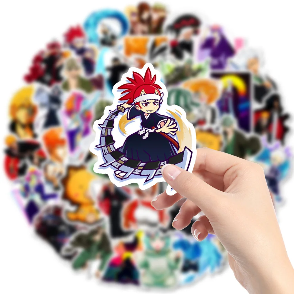 10/30/50PCS Cool Anime Cartoon BLEACH Stickers Toy Decals PVC Waterproof DIY Phone Guitar Notebook Car Kids Graffiti Sticker