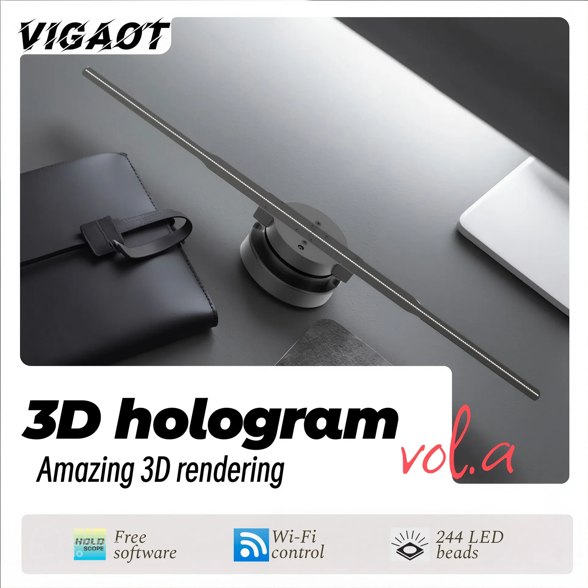 

WIFI Naked Eye 3D Hologram Advertising Display Fan, LED Fan Holographic Imaging, Naked Eye LED Fans Advertisement Player Machine