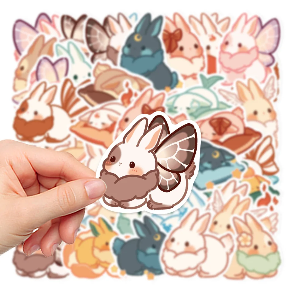 10/30/40PCS Kawaii Fantasy Rabbit Stickers Funny Animal decalcomanie fai da te frigorifero telefono bagagli chitarra Wall Cute Sticker regalo giocattolo per bambini