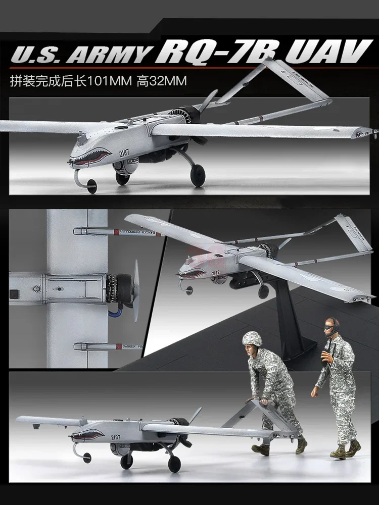 Academy Assembly Aircraft Model Kit, 12117, Exército dos EUA, RQ-7B, UAV 1/35