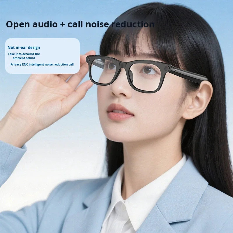 Smart Translation Glasses HY1015 12MP Camera Dual Microphone Voice Recognition Touch Button Control Photo/Video Recording