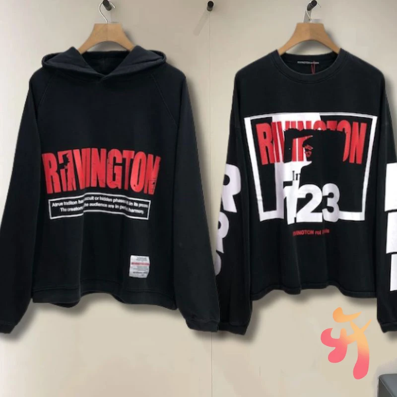 الثقيلة غسلها الأسود المتضخم RRR123 هودي الرجعية إلكتروني الكراك طباعة الهيب هوب الشارع الشهير عارضة فضفاض الرجال النساء بلوزات #1