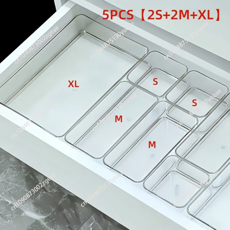Clear Acrylic Drawer Organizer Cosmetic and Stationery
