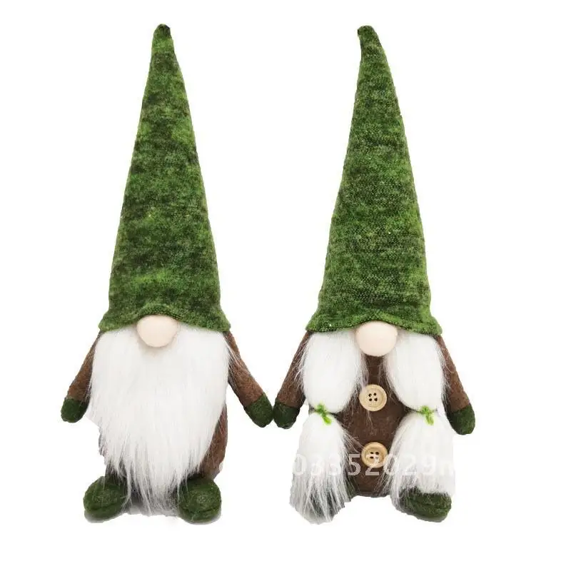

Faceless Christmas Elf Doll Green Forest Nordic Santa Claus Decoration Polyester Party & Holiday DIY Decorations