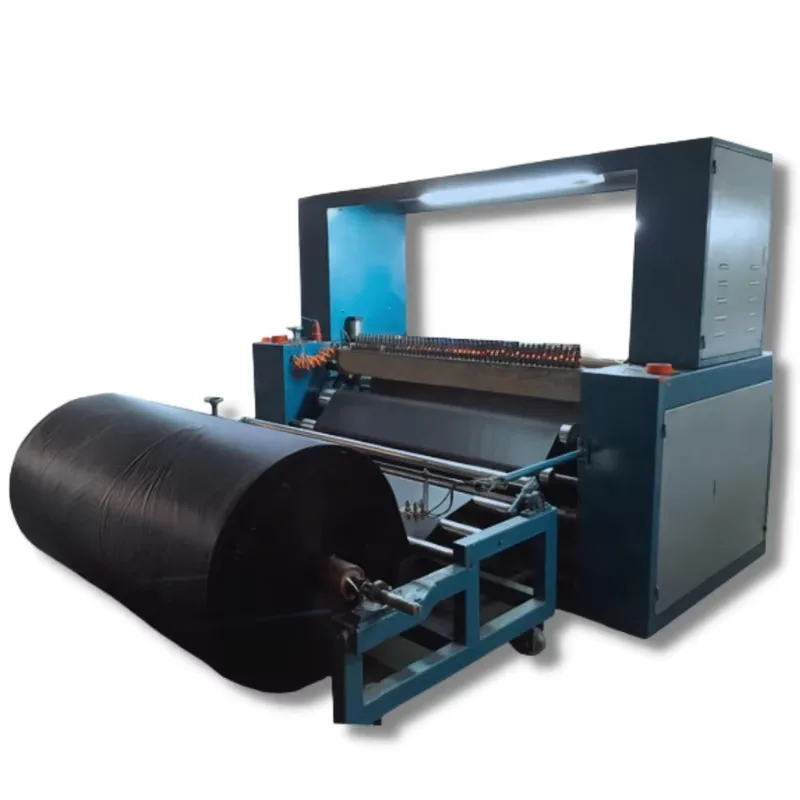 YG Plc Control Polyester Taffeta Fabric Wash Care Label Cutting Machine Slitting Garment Fabric Slitter Rewinder Machine