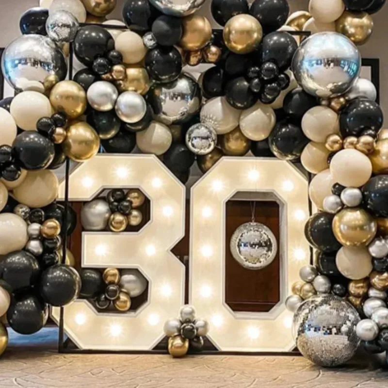 70/100/120cm Digital Design LED Light Decorate Party Graduation Ceremony Romantic Surprise Scene Decoration  Home Decor