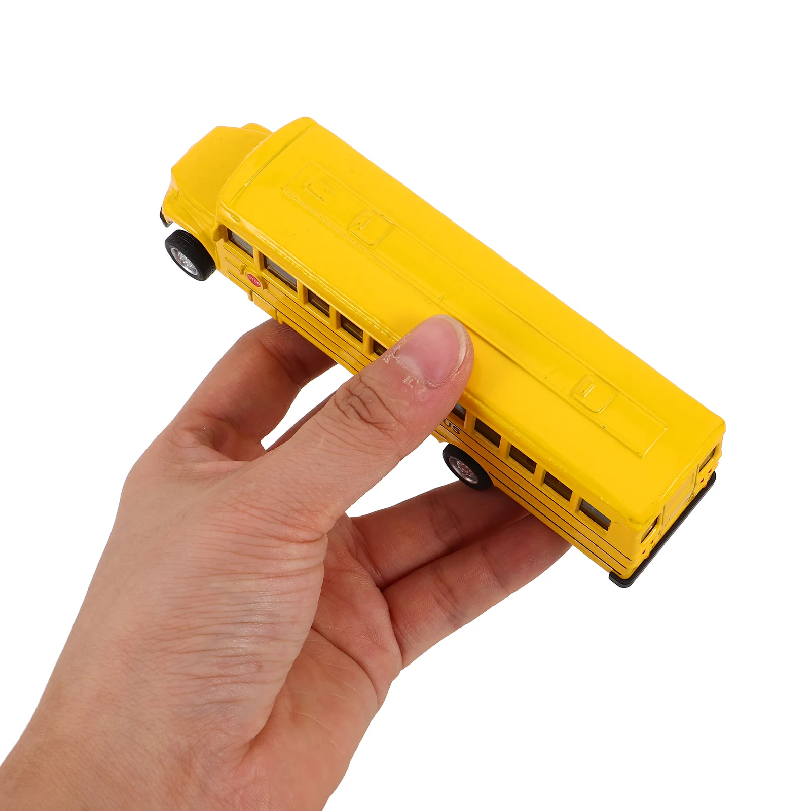 ดึงกลับสีเหลืองสดใสรถโรงเรียนของเล่น Die Cast โลหะของเล่นรถแรงเสียดทาน Powered School Bus ของเล่นสําหรับเด็กชายหญิง