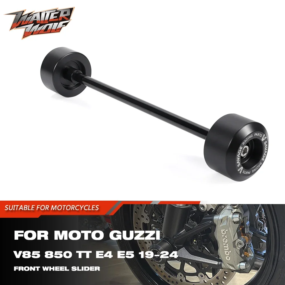 

Motorcycle Front Wheel Fork Slider Axle Protector For Moto Guzzi V85 TT 850 E4 E5 2019-2024 Axle Fork Crash Sliders V85TT 2023