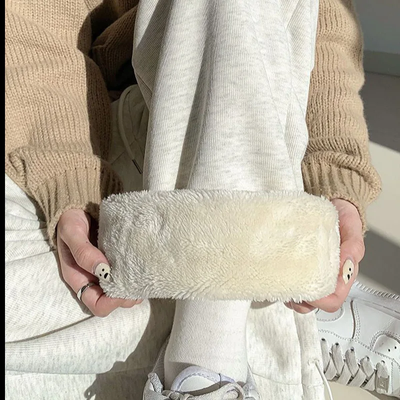 Pantalon de Sport ample de Style américain pour femmes, blanc, gris, automne hiver, printemps, pantalon de survêtement décontracté, pantalon à jambes larges coniques