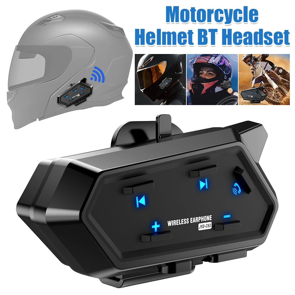 

Мотоциклетный шлем BT-гарнитура Водонепроницаемый мотоциклетный шлем Динамик Мотоциклетные наушники, совместимые со всеми шлемами