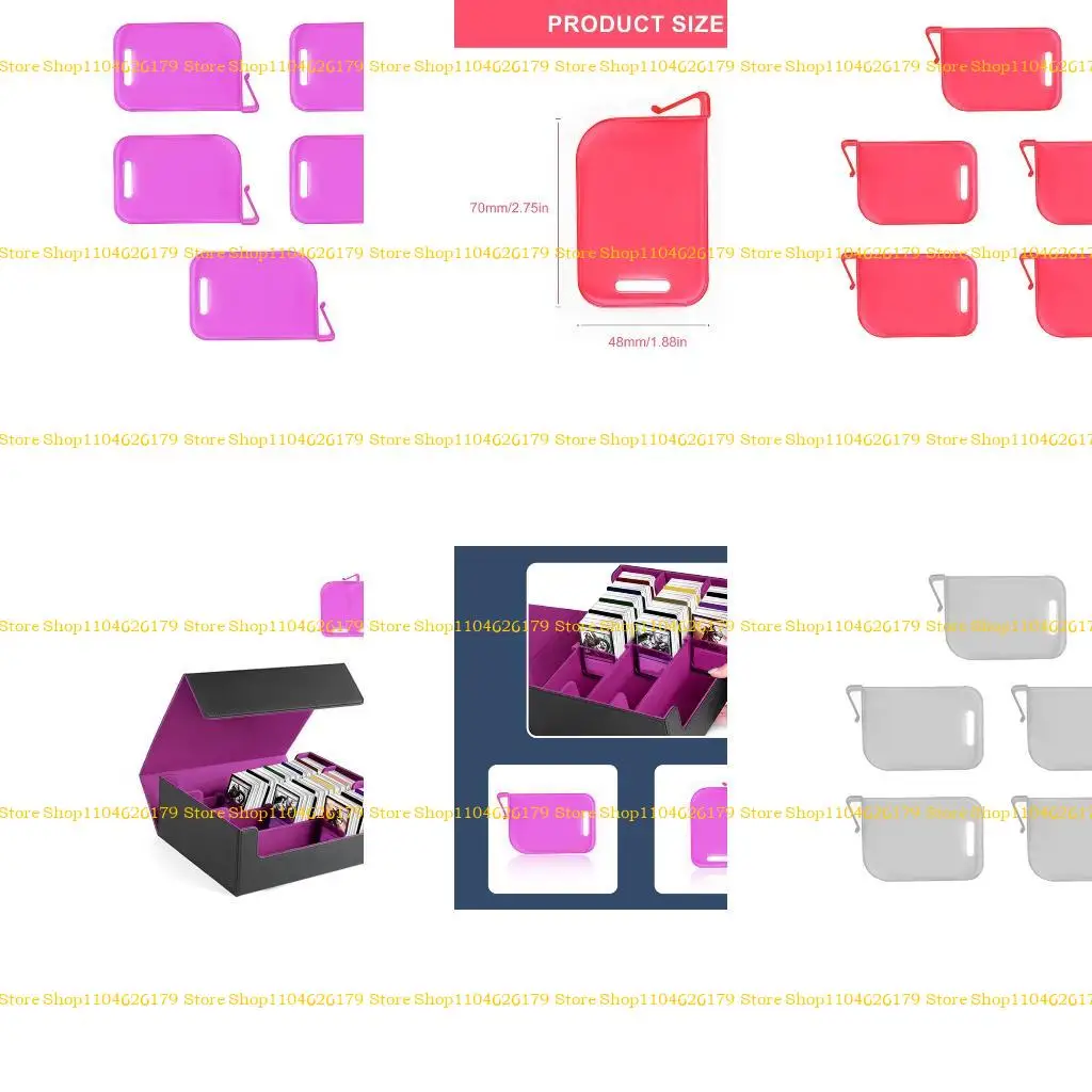 

A1A2 5pcs Пластиковая торговая карта коробка каркасной карты перегородки для хранения карты карты карты карты Clapboard Easy в
