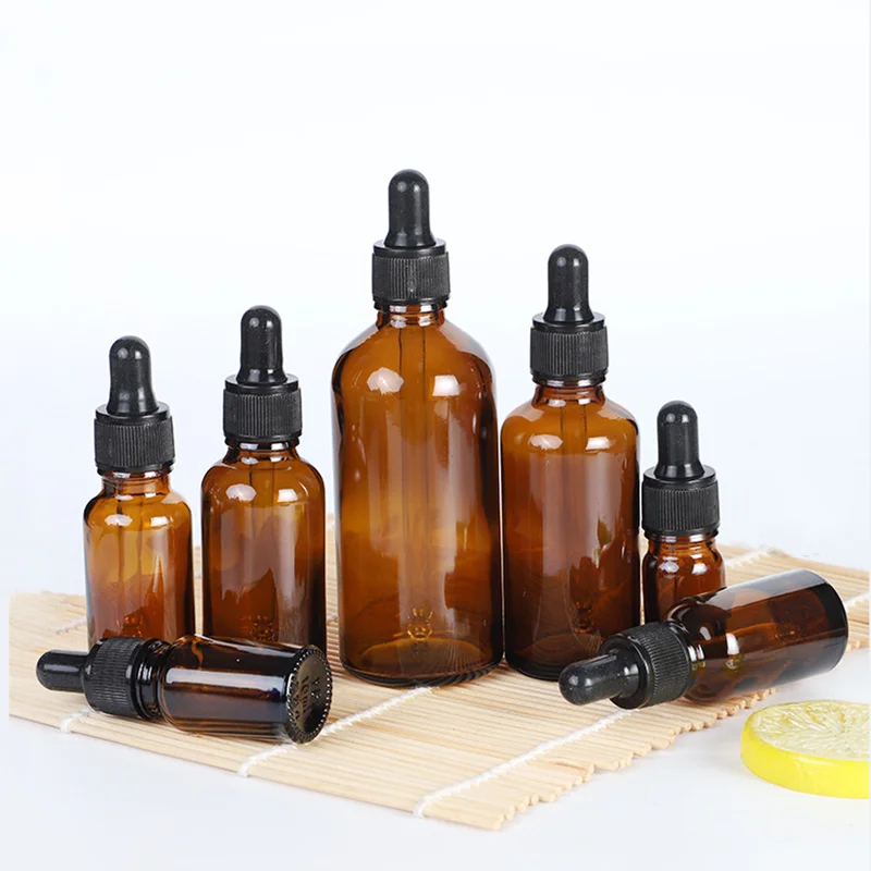 

5ml-100ml Tawny Fine Oil Bottle Dropper Bottle Brown Glass Separate Bottle Essence Pure Dew Cosmetics Separate Bottle