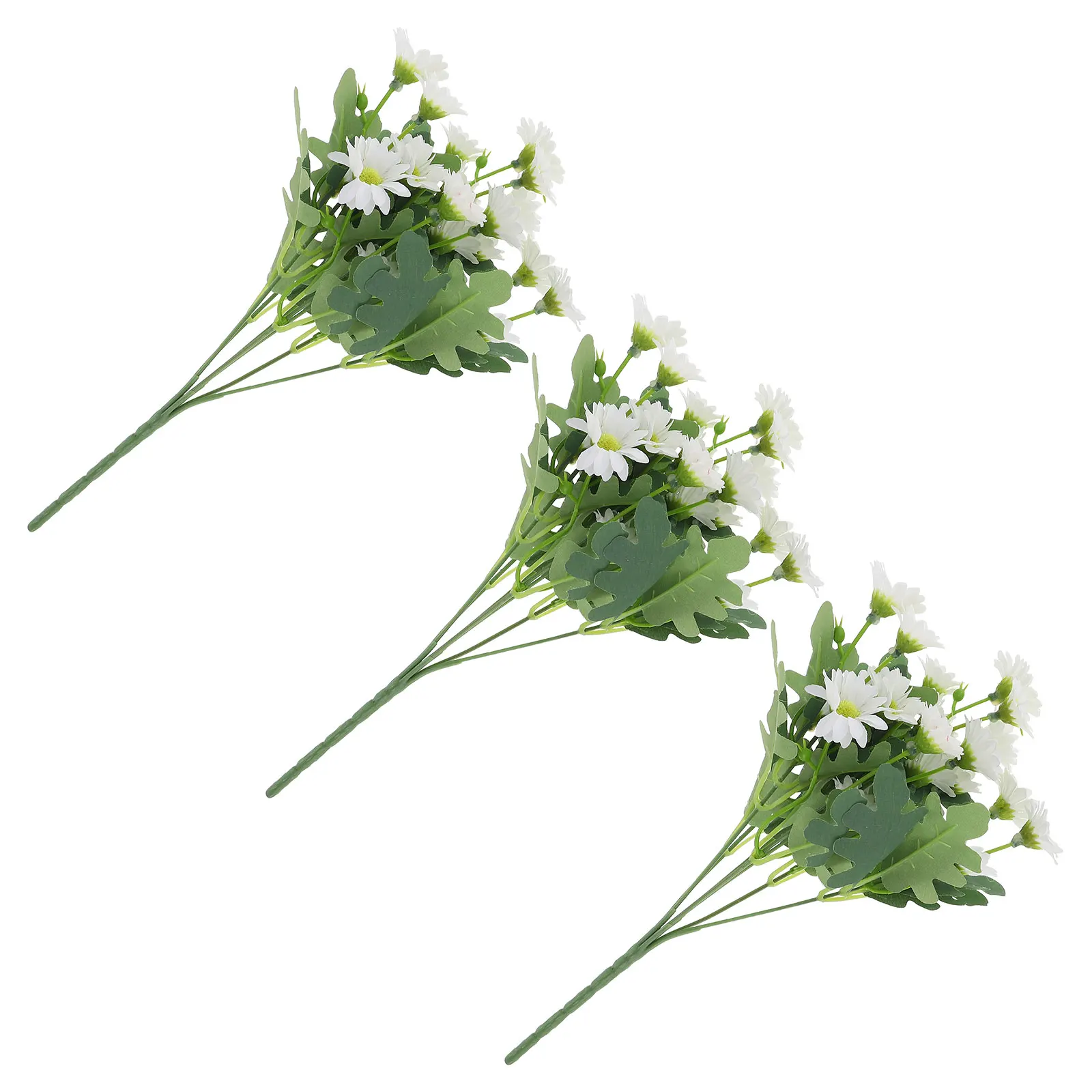 

3pcs Artificial Daisy Bouquet Simulation Flower Arrangement Home Decoration Faux Heads Realistic Exquisite Decor Silk Cloth