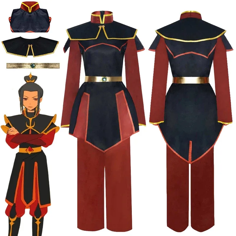 QQ45The Last Airbender Azula Zuko Cosplay Fantasia Coatume Menyamar untuk Pria Wanita Dewasa Halloween Karnaval Roleplay Suit