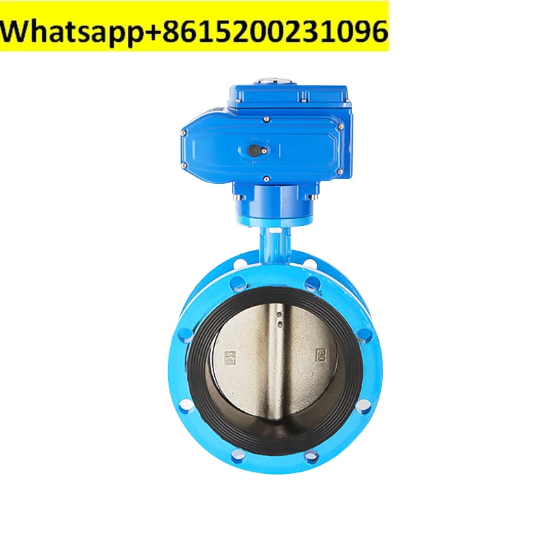 Electric butterfly valve 12 inch 10 inch carbon steel double flange marine valve DN100