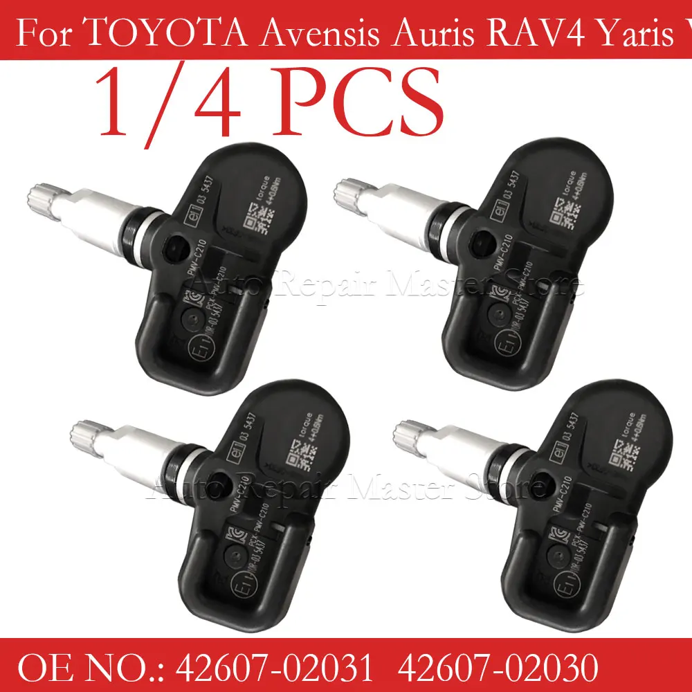 

1/4 шт. PMV-C210 42607-02031 4260702031 Датчик давления в шинах TPMS для Toyota RAV4 Yaris Avensis Auris Verso 4260730070