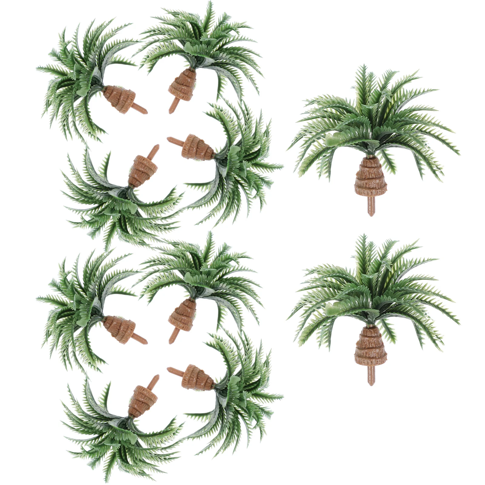 10 Pcs Faux Tree Coconut Model Green Scenery Landscape DIY Trees Train Adornment Sand Table Artificial Palm Plants Decor