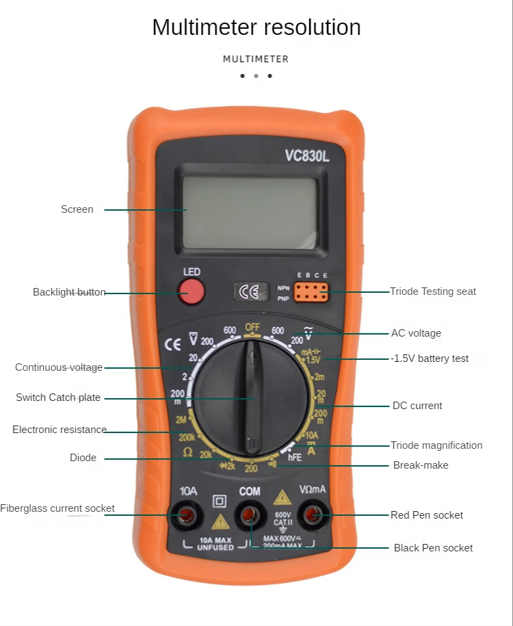 220V110V60W Adjustable temperature electric soldering iron Multimeter set Maintenance tool Internal thermal soldering pen