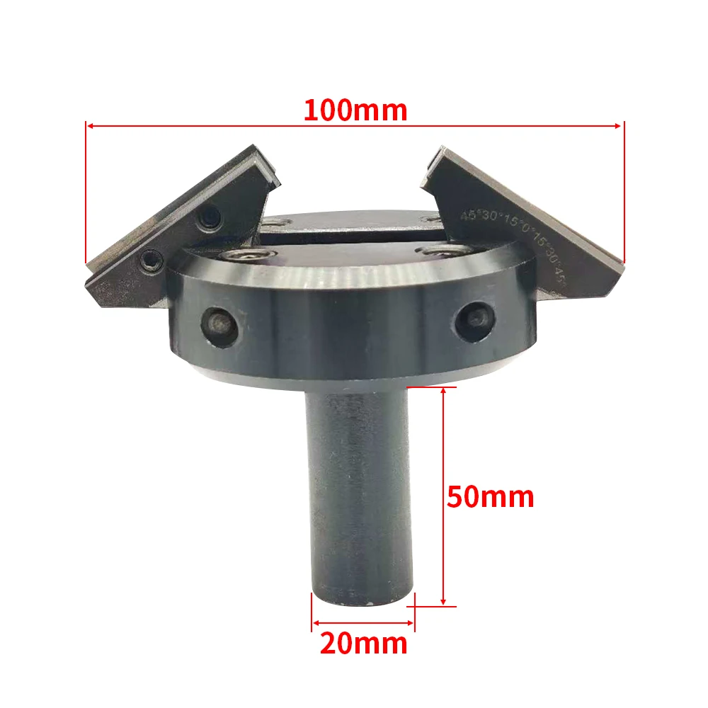 S20xD100 Discarding Adjustable Angle Swinging 0-45 Degree Side Milling Face Slotting Cutter for Woodworking