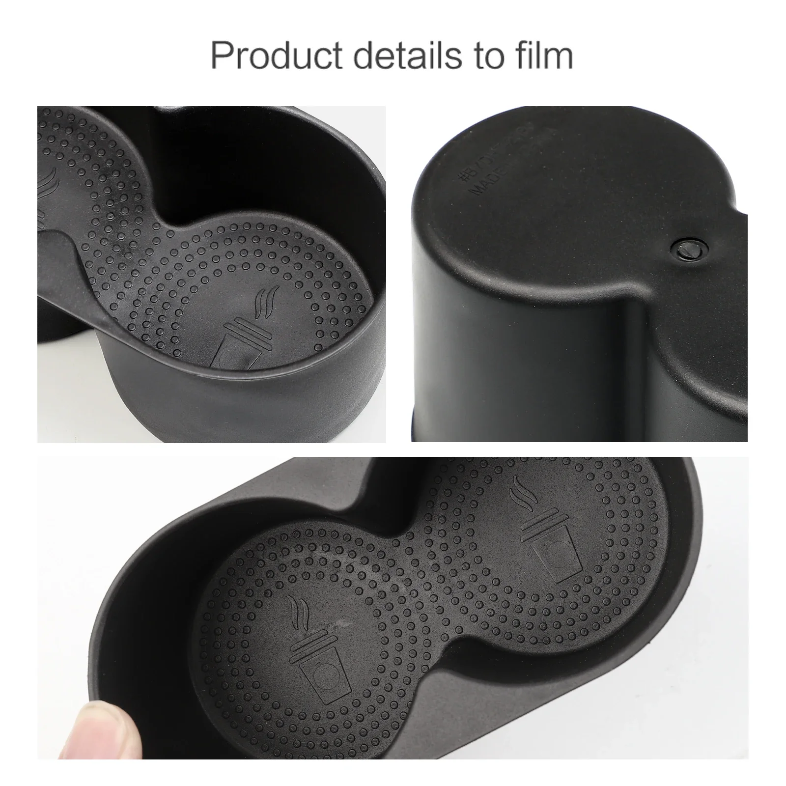 Cup Holder Storage Box Shock-Absorbing Central Armrest Cup Tray TPE Tidying For BYD Dolphin 5
