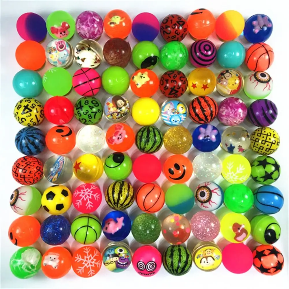 10PCS Gekleurde Cloud Bouncy Ballen 25mm Rubber Kinderen Speelgoed Rubberen Bal Schade Gratis Veilig Sport Games elastische Springende Ballen