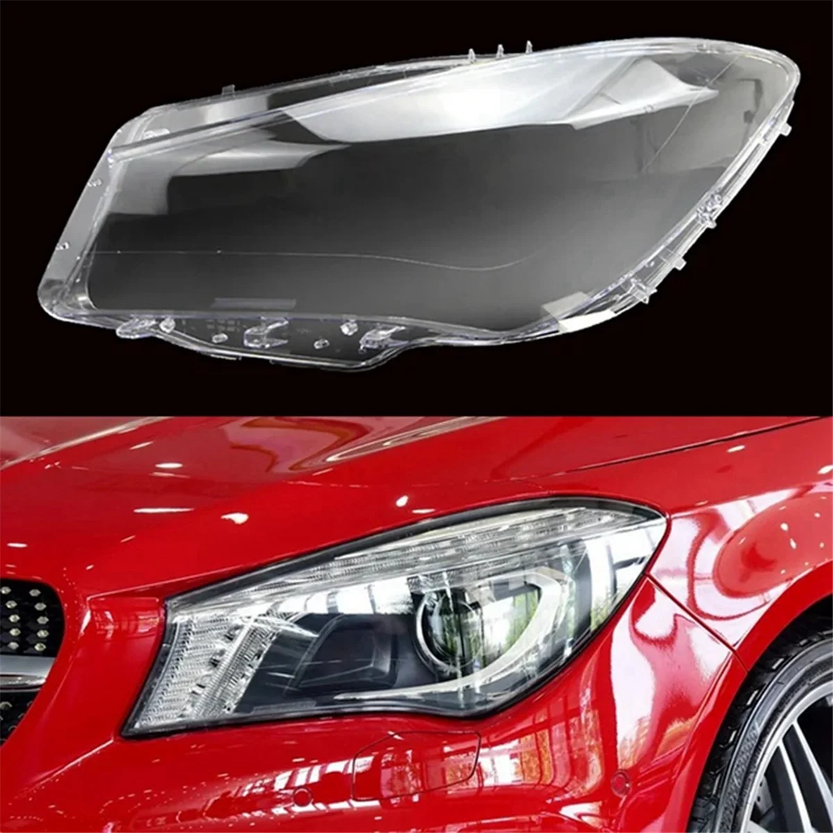 

Car Headlight Shell Lamp Lens Cover for Mercedes-Benz W117 CLA 180 200 220 250 260 2013-2016