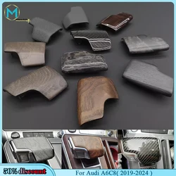 For Audi  19-24 A6C8 Cen Mahogany Carbon Fiber Shift Head Handle Handball Cover