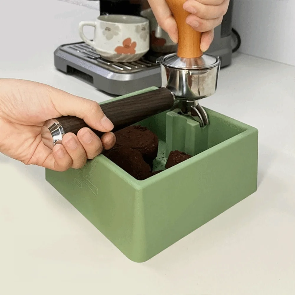 

Non-Slip Coffee Knock Box 1.5L Capacity Shock-Absorbent Espresso Dump Bin Reusable Enhanced Manipulation Knocking Slag Bucket