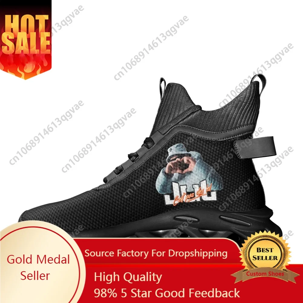 

Rapper JUL C'est Pas Des Lol High Top Flats Sneakers Mens Womens Sports Running Shoes Lace Up Mesh Footwear Custom Made Shoe