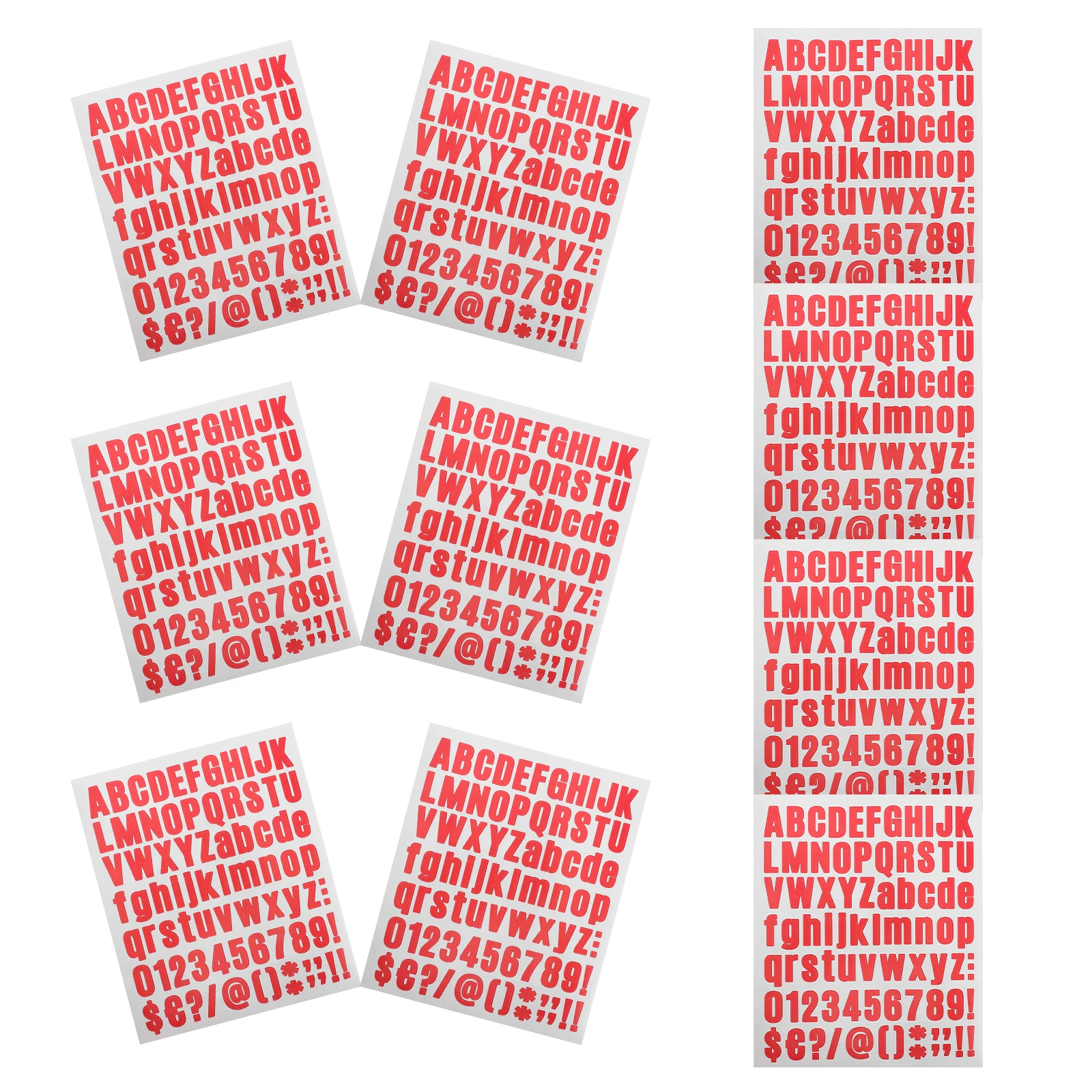 

10pcs Red Alphabet Number Stickers Iron On Vinyl Waterproof For Cups Clothing Mailbox Large Adhesive Decals Diy Organizing File