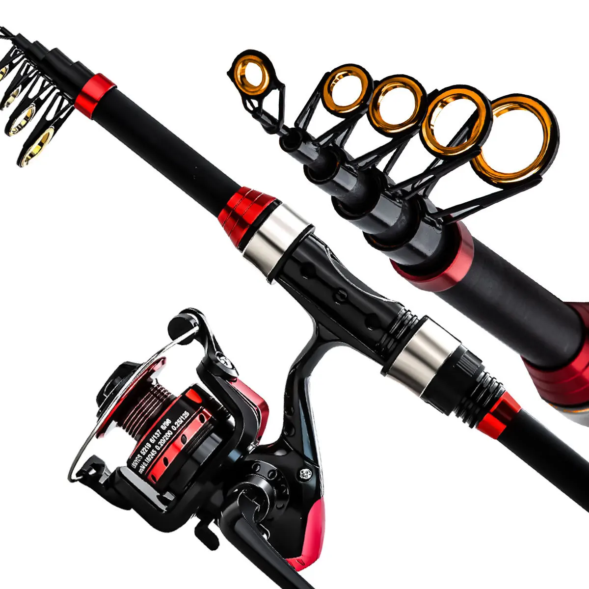 Combo Spinning Luya Caña y Carrete Carbono Ultraligero para Mar - imagen 5
