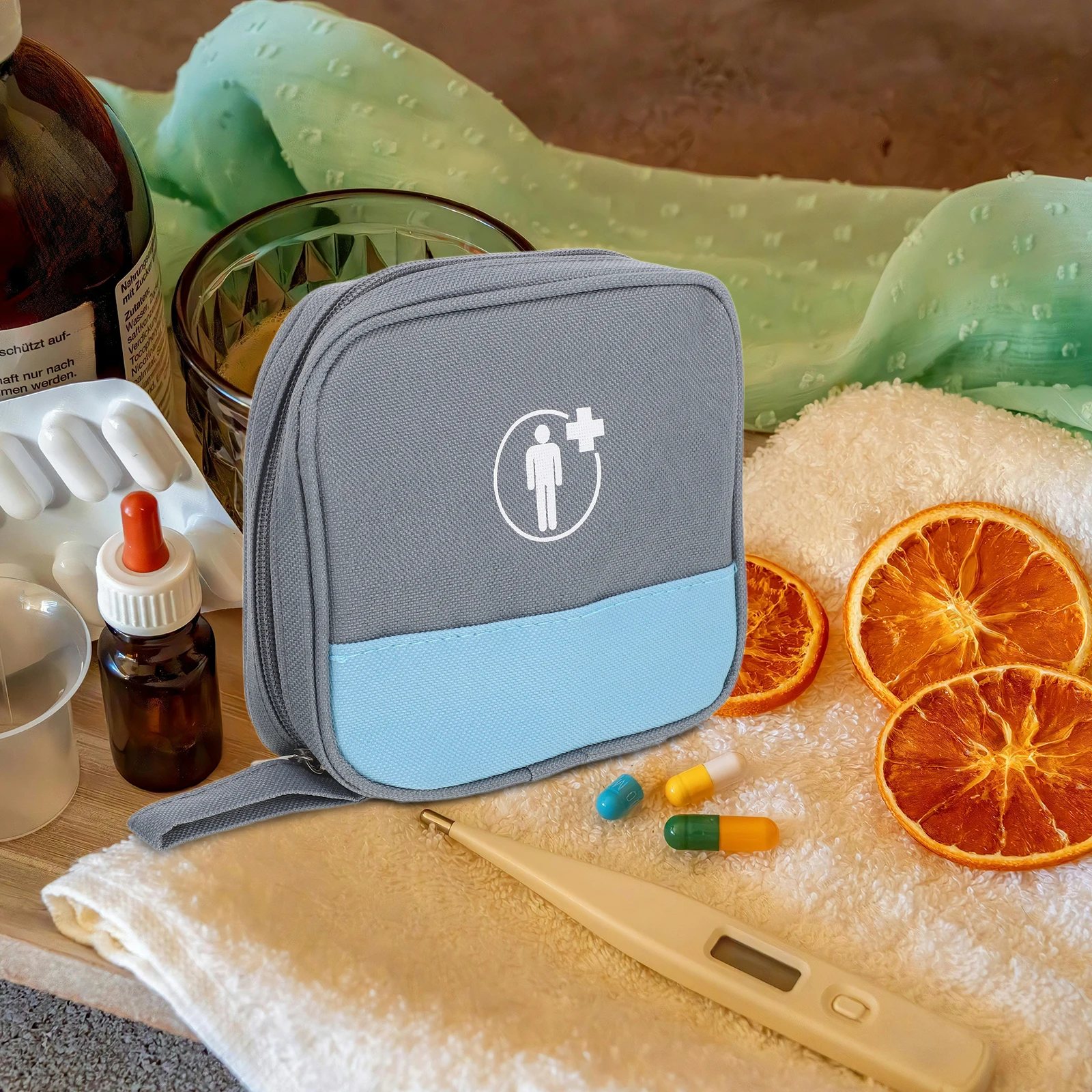 ชุดปฐมพยาบาลยา Travel Organizer ถุงยาสําหรับกระเป๋าครัวเรือนฉุกเฉินกระเป๋ากระเป๋าเก็บ