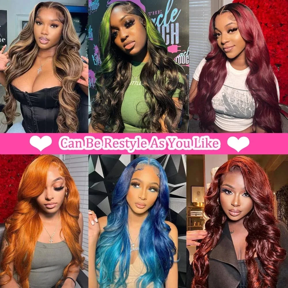 13x6 13x4 Body Wave Human Hair Front Wig 40 Inch HD Transparent Lace