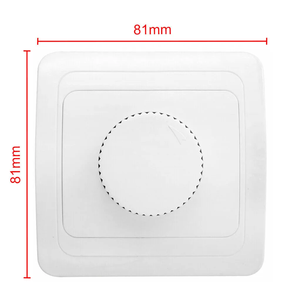 1pc Dimmer Switch LED Dimmer Drehdimmer Schalter ABS 230V 4 Bis 300W For Flush-Mounted Dimmable Lamps 81x81mm Switch Parts