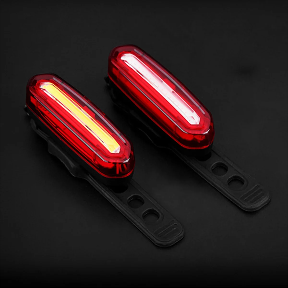 New USB Rechargeable Bike Tail Light LED Warning Bicycle Rear Light IPX6 Waterproof for Helmet