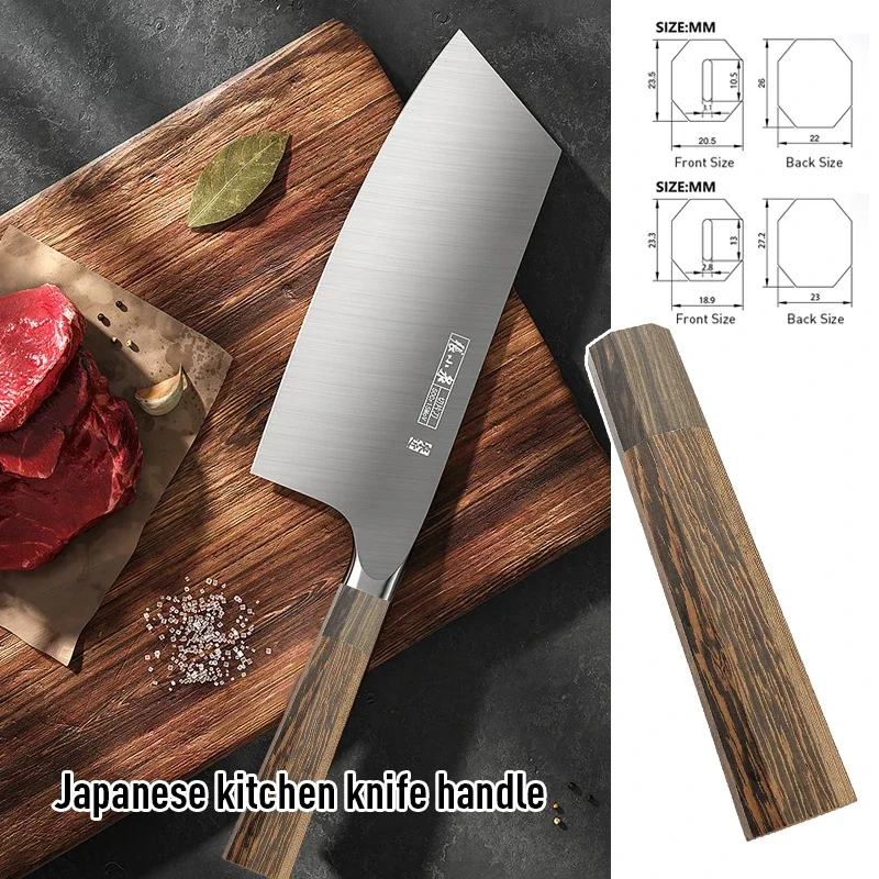 

Diy Japanese Chef Knife Handle Kitchen Knives Wood Color Knife Details Accessories Octagonal Replacement Handle Making