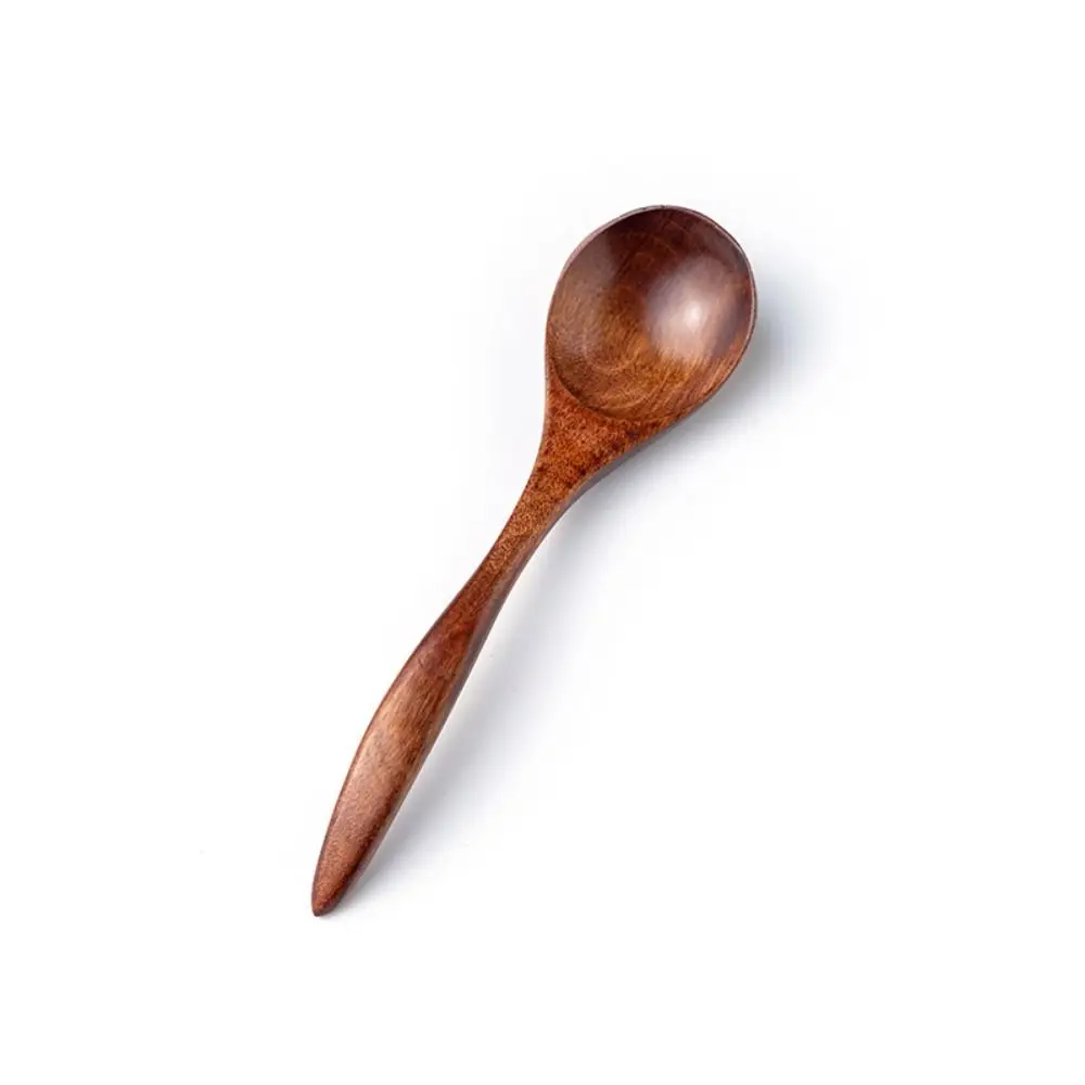 

Natural Retro Kitchen For Soup Cooking Tea Coffee Tableware Stirring Spoon Wooden Spoon Coffee Spoon Fork