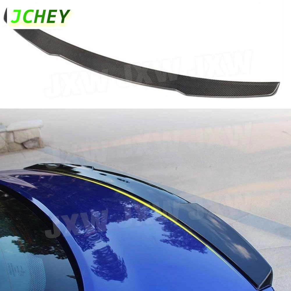 JCHEY ألياف الكربون الخلفية الشفاه المفسد ل جاكوار XE سيدان 4-Door 2015-2018 الخلفي الجذع أجنحة السيارة ABS لمعان أسود