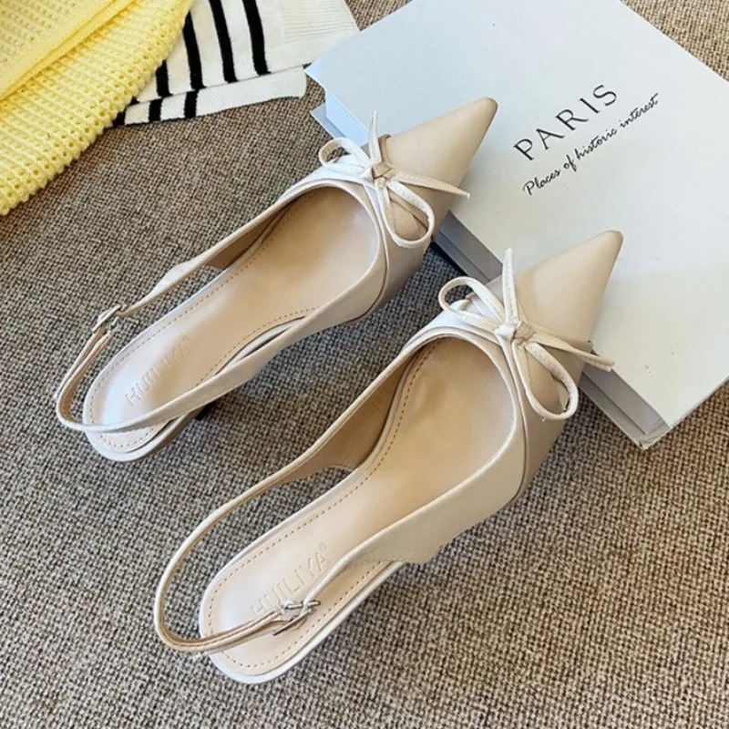 

New Womens Shoes Elegant French High Heeled Sandals for Woman Fashion Pointed Tip Casual Shoes Designer Shoes Sandalias De Mujer