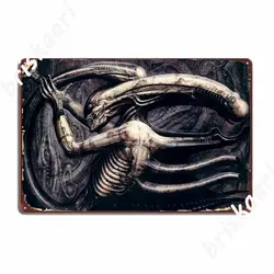 Alien Xenomorph Hr Giger Metal Plaque Poster Pub Party Printing Wall Plaque Tin Sign Poster