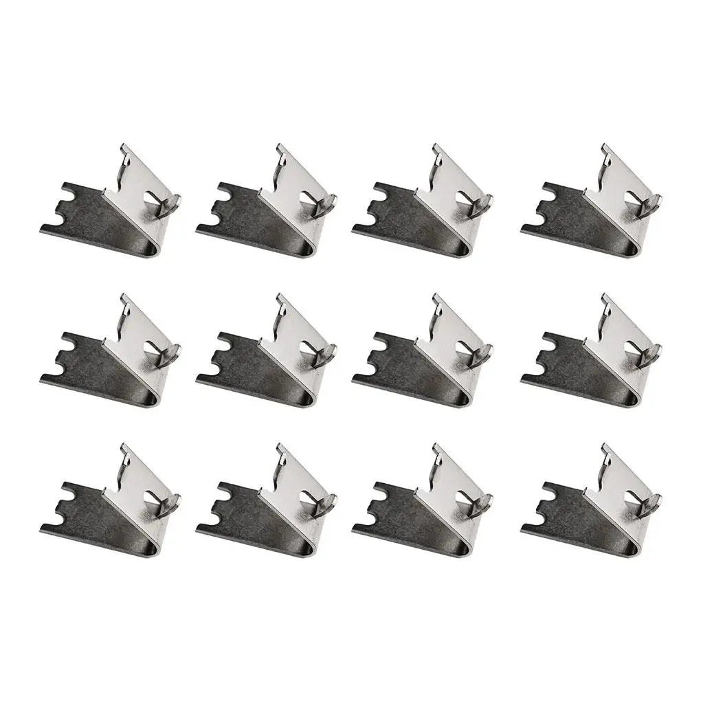 12pcs Freezer Shelf Buckle Stainless Steel Hook Fridge Clip Rack Cooler Support Clips Refrigerator Shelf Clip Fridge Clamp