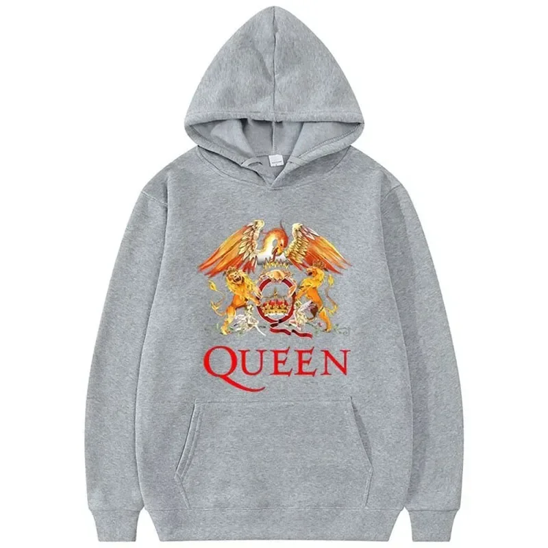 Fashion New Queen Rock Band Printed Hoodies Men Woman Oversized Hip Hop Hoodie Sweatshirts Pullovers Unisex Tracksuits Clothing