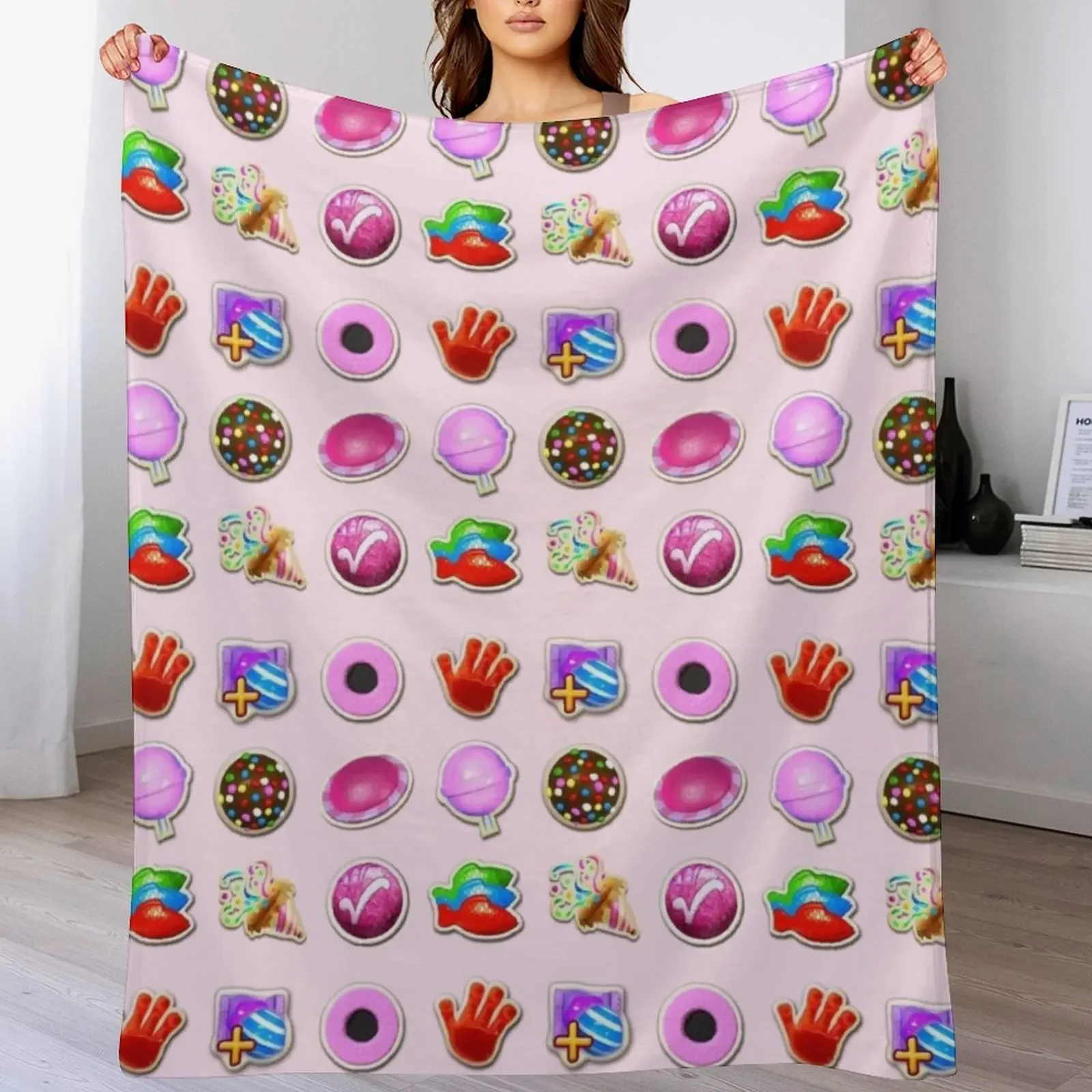 Booster Stash Candy Crush Throw Blanket Designers warm for winter Blankets